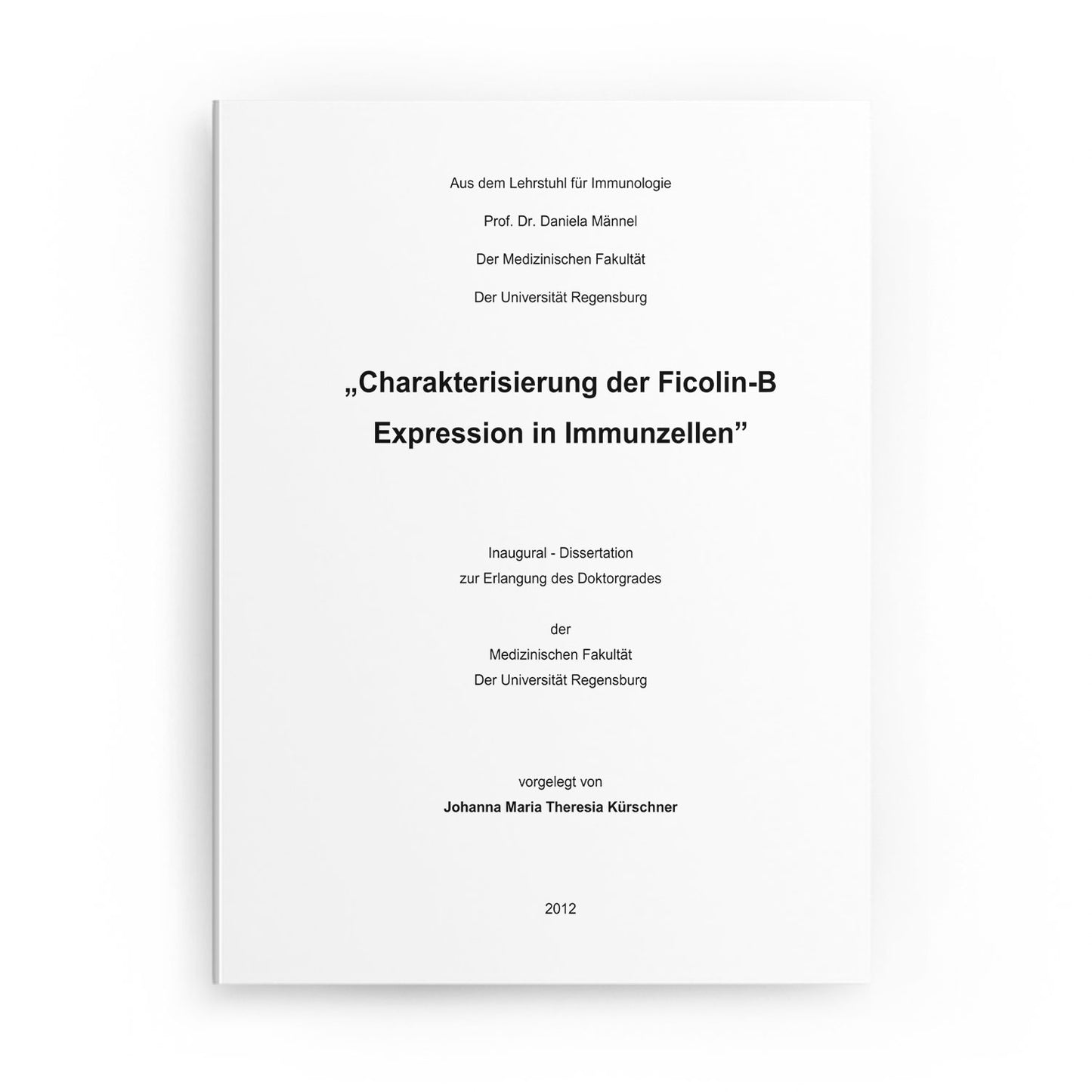 Charakterisierung der Ficolin-B Expression in Immunzellen