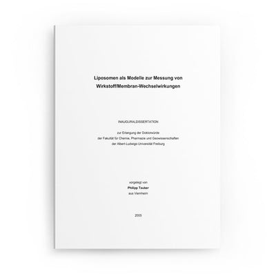 Liposomen als Modelle zur Messung von Wirkstoff/Membran-Wechselwirkungen