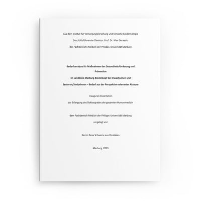 Bedarfsanalyse für Maßnahmen der Gesundheitsförderung und Prävention im Landkreis Marburg-Biedenkopf